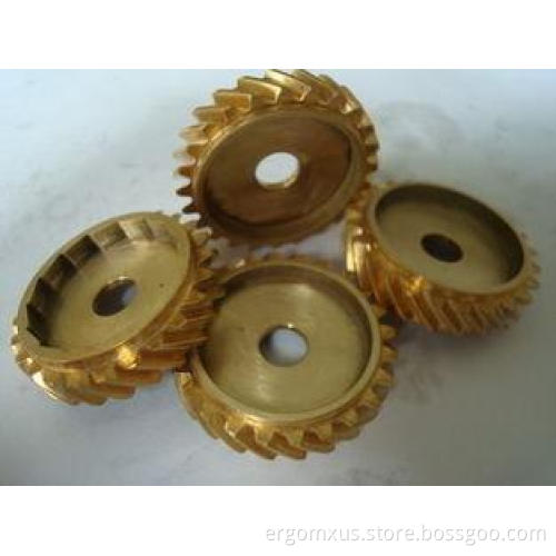 Custom brass slant tooth precision gear device for medical